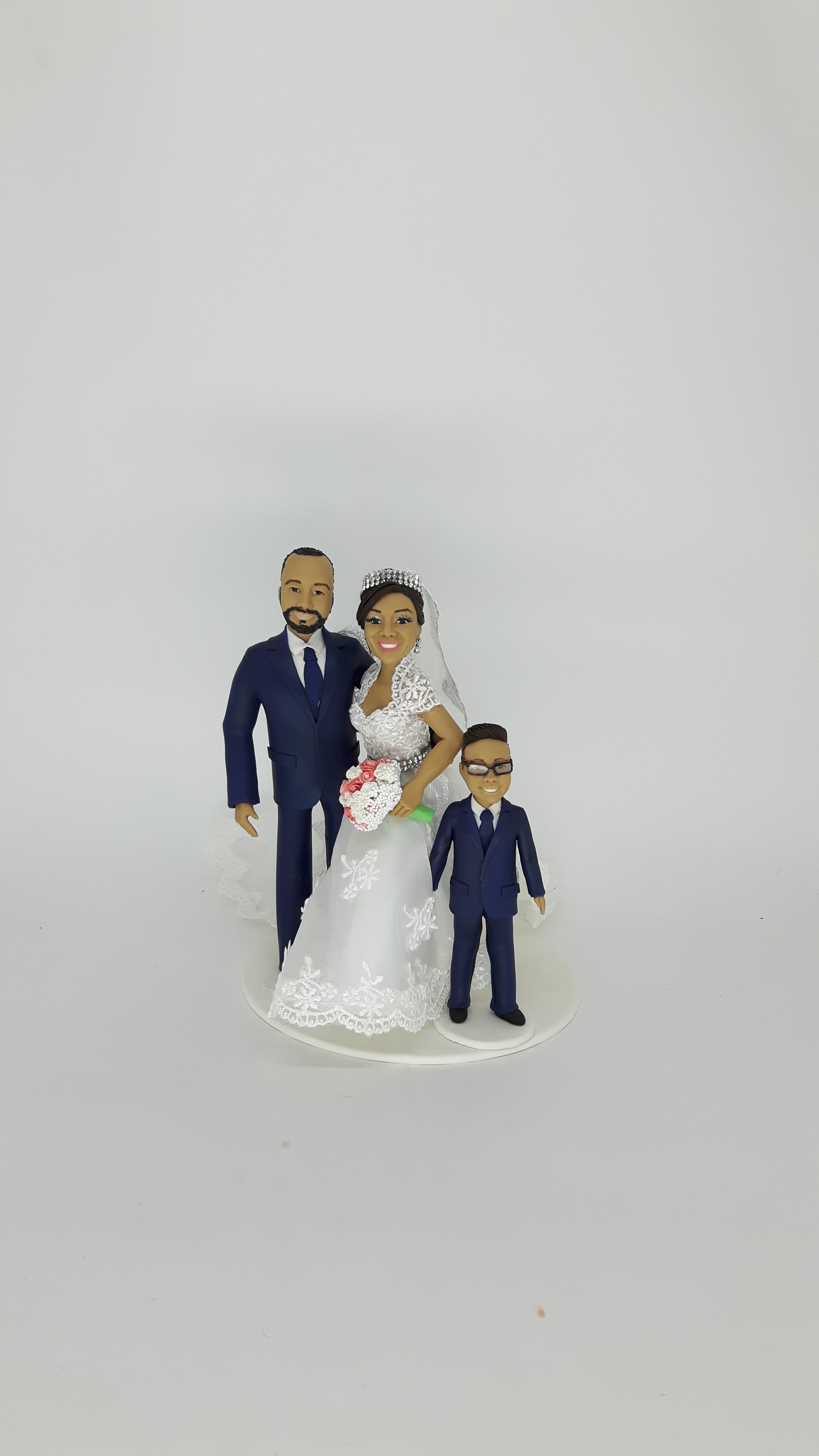 Topo de bolo de casamento personalizado, sr. e sra. com noivo em